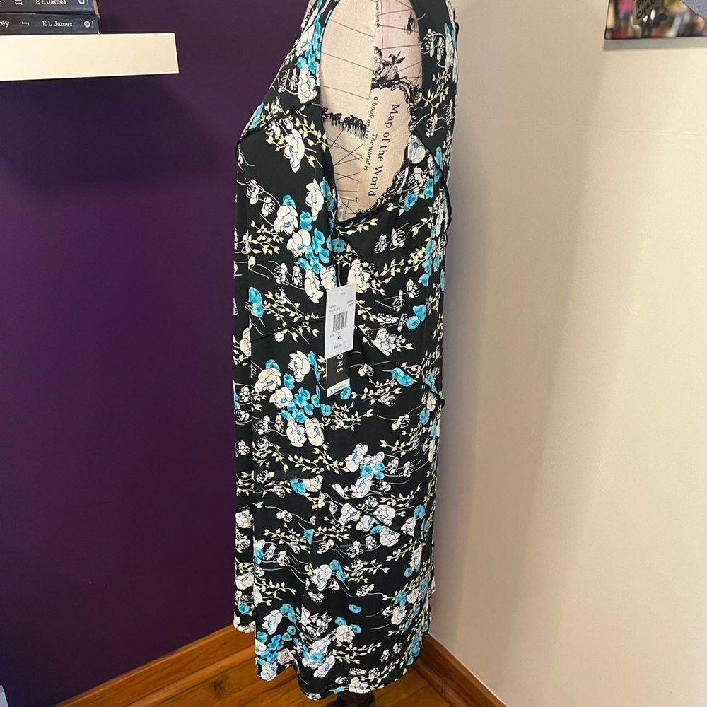 Perceptions Floral Print Sleeveless Dress NWT - Picture 6 of 9